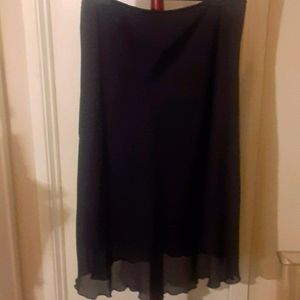 Layered Shear over Classic Black Skirt